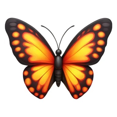 butterfly fire sticker