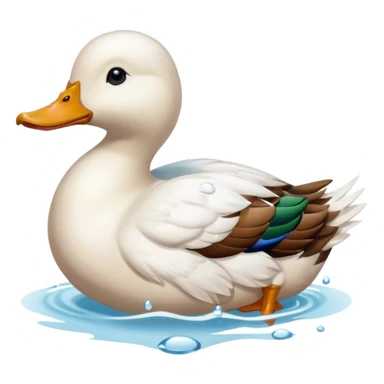 duck swimming sticker