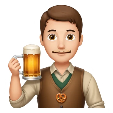 Munich with beer stein and pretzel sticker