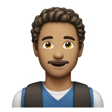 Man with chin hair and brown hair and light skin  sticker