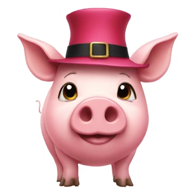 Piggy with 22 hat on sticker