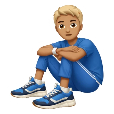 Tiburon + zapatillas con los pies italiano sticker