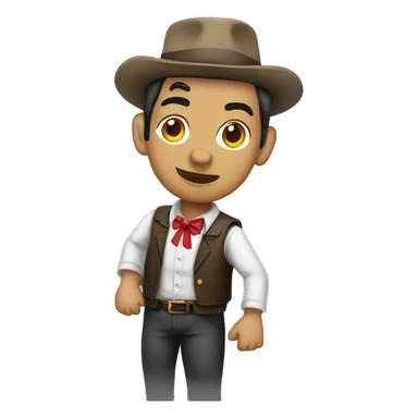 Cantinflas caminando sticker