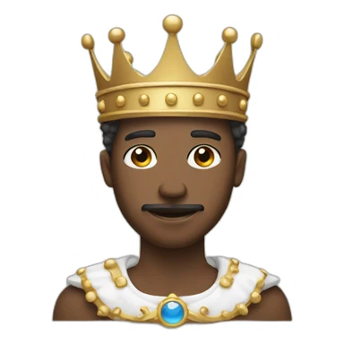 white king with crown sticker