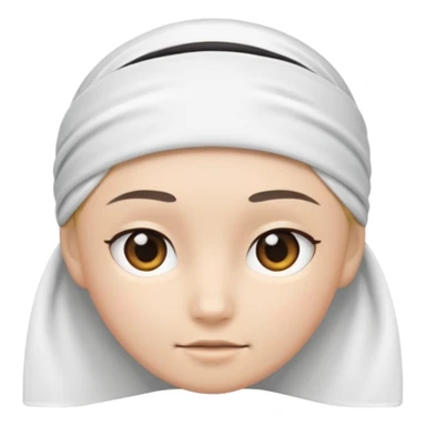 simple white headband sticker