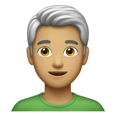 Chico adolescente, pelo castaño, ojos verdes, de piel blanca sticker