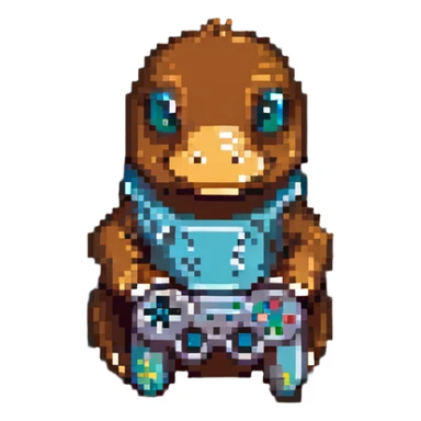 platypus with gamepad sticker