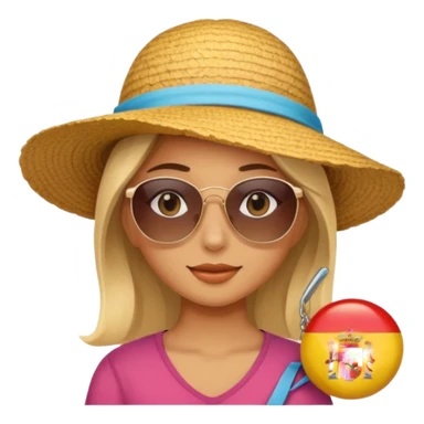 girl traveling to spain sticker