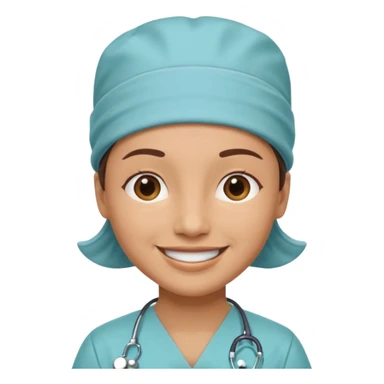 doctor with scrub hat sticker