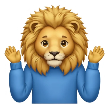 lion wearing  jumper sticker