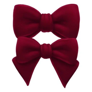 Dark red velvet aesthetic bow sticker