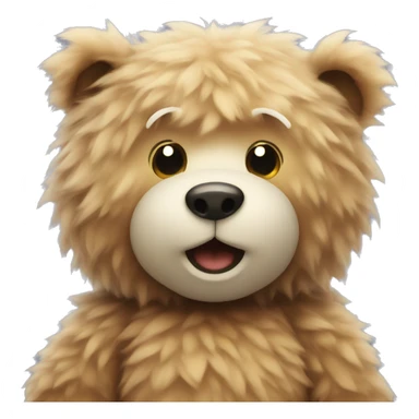 A fluffy Teddybear  sticker