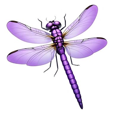 Purple dragonfly sticker