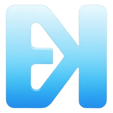 Emoji-style icon of 'DBC' in bold uppercase letters, blue gradient colors, modern and minimal design, tech/gaming aesthetic, transparent background sticker