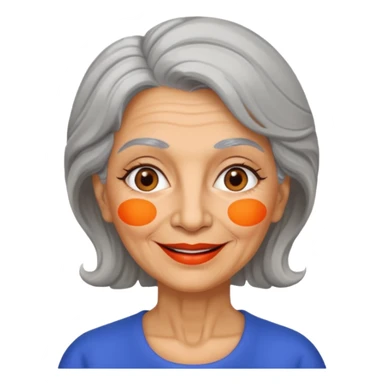 An Italian 60-year-old grandmother who is a genuine burst of sunshine and her favorite lipstick color is orange sticker