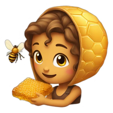 Girl and the honey sticker