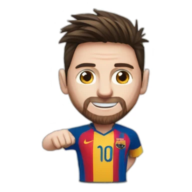 Messi avec une coupe du monde sticker