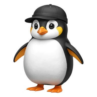 penguen with cap sticker