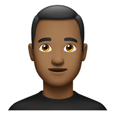 male in black collared shirt sticker