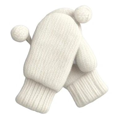 Cute White knit mittens sticker