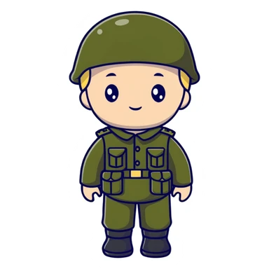 Um short Doll verde militar  sticker