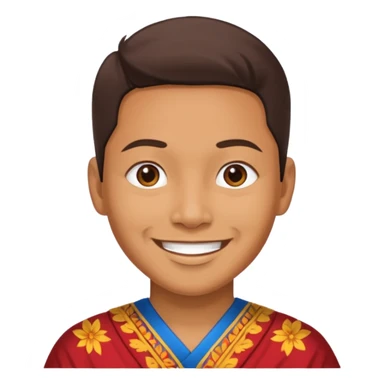 filipino wearing salakot sticker