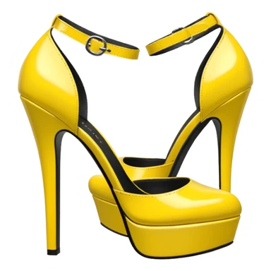  Patent Leather Daffodile Platform Heels sticker