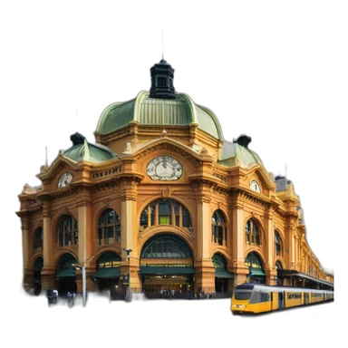 Flinders street station melbourne sticker