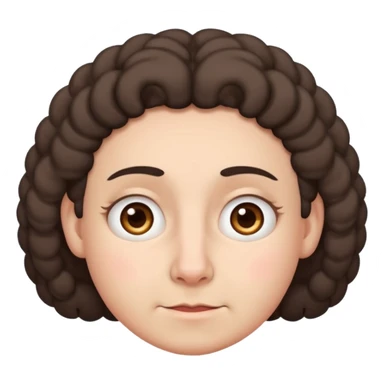 Nervous Sheepish awkward smile, Brows slightly furrowed sticker