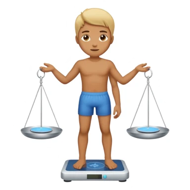 standing on digital scales sticker