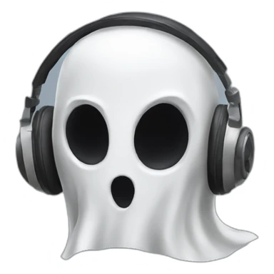 Ghost with headphones from call of duty sticker