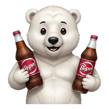 Dr Pepper polar bear combined sticker