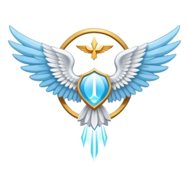 wings emblem holy saint light blue sticker