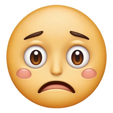 Emoji with tired eyes half open with a look of worry and eye bags and mouth slightly open  sticker
