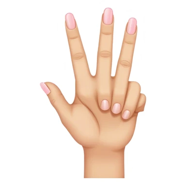 hand with thumb , index and middle finger up with ring an pinkie finger down  sticker