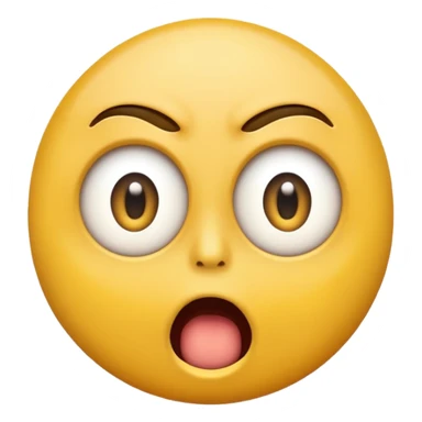 Eye twitch emoji. Standard yellow emoji face. One eye half open in a twitch way. Mouth in a shocked expression  sticker