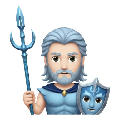 evil with Poseidon trident sticker