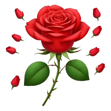 Rose with petals falling  sticker