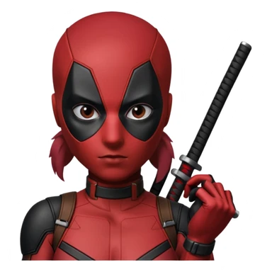 female deadpool from Deadpool & Wolverine movie sticker