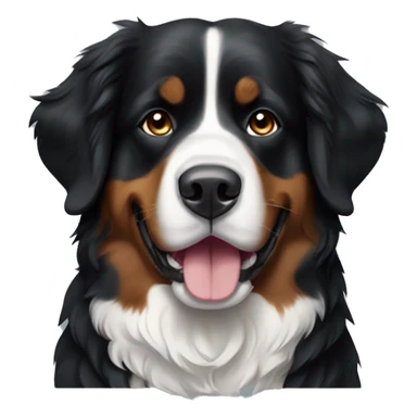 Black and white Bernese mountain dog sticker