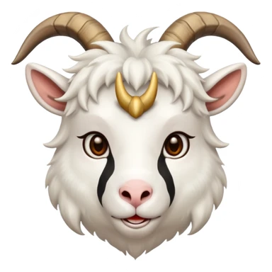 Goat face with horn sticker