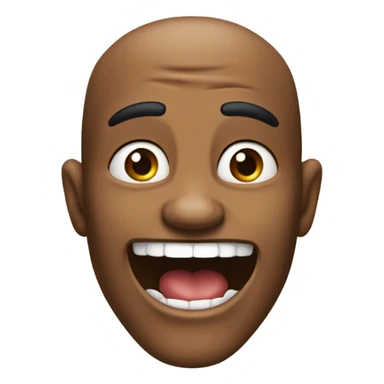 Emoji pointing at his jawline showing that hes mewing sticker