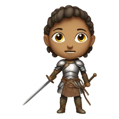 little girl warrior sticker