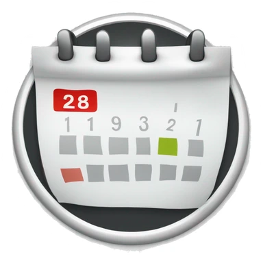 a calendar with a date marked in circle. do not show any numbers on the calendar, we just need to deliver the overall message of looking foward towards a future date sticker