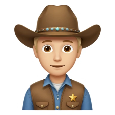 Slack emoji cowboy developer going crazy with deploy to master. Make it look like a slack emojii sticker