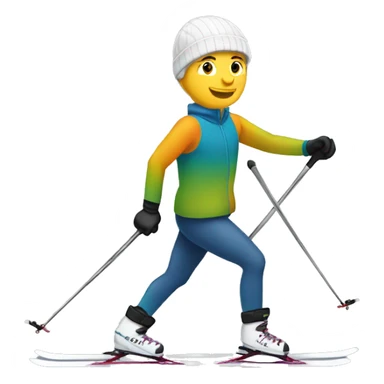 Male Cross Country Skier Skating sticker