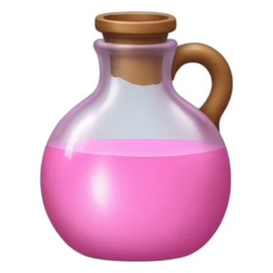 medieval potion filled with pink pale color sticker