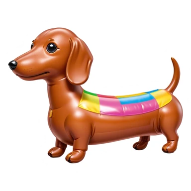  SPAM meat jeff koons style inflatable dachshund shund art sculpture  sticker