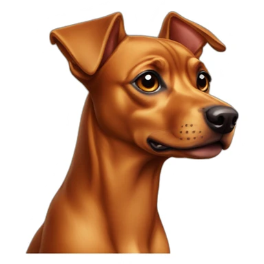 caramel-color-pinscher-dog sticker