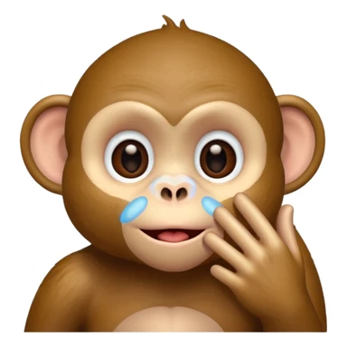 Monkey blowing kiss sticker